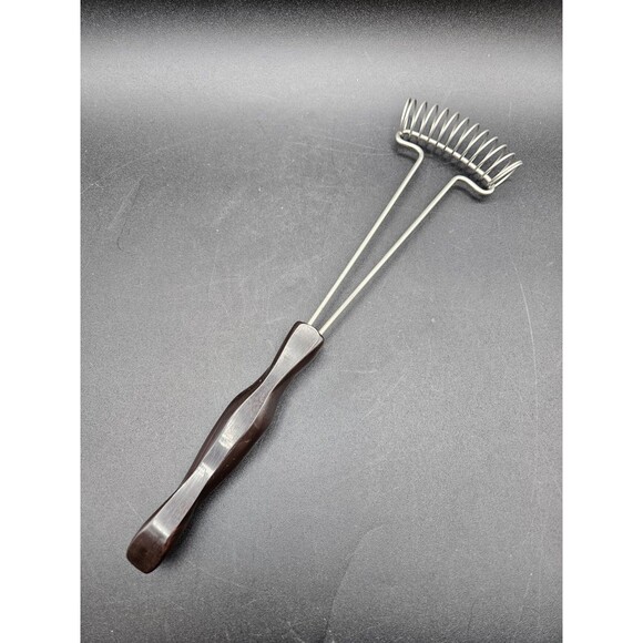 Cutco Whisk Mix Stir Stainless Coil Gravy Sauce Egg Beater Brown Swirl Handle - Picture 2 of 2